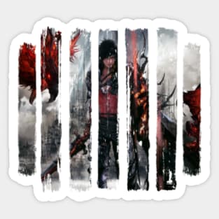 Final Fantasy XVI Grunge Stylized Sticker